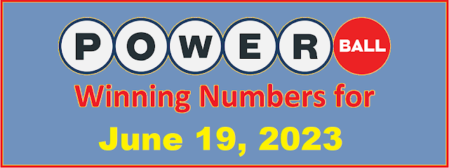 PowerBall Winning Numbers for Monday, June 19, 2023