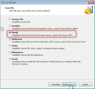 Recovery File Yang Terhapus Di PC Windows7 Dengan Recuva