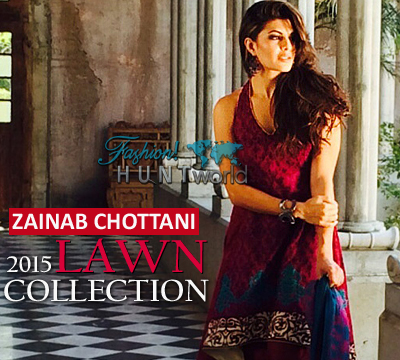 Zainab Chottani Lawn Collection 2015 Featuring By Jacqueline Fernandez