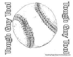 Baseball Ball Coloring Page For Kids