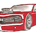 Desenho de carro esporte colorido