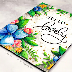Maria Willis, #cardbomb, #concord&9th, Hello Lovely, #cards, #stamp, #ink, #paper, #craft, #create, #art, #handmade, #diy, #cardmaker, #watercolor, #nuvo, #danielsmithwatercolors