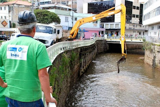 Desassoreamento rio Paquequer em Teresópolis