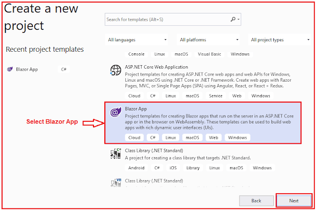 Creating First Blazor App using Visual Studio 2019