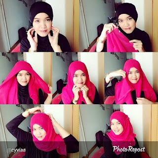 tutorial hijab simple