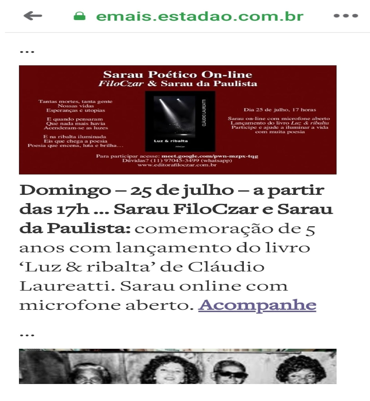 Aniversário do Sarau da Paulista