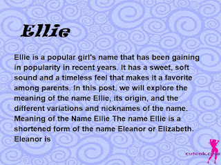 meaning of the name "Ellie"
