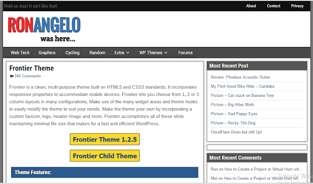 Frontier Theme - Free theme wordpress for Blogger