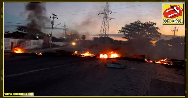 En Cagua incendiaron las calles por una simple pieza de pernil