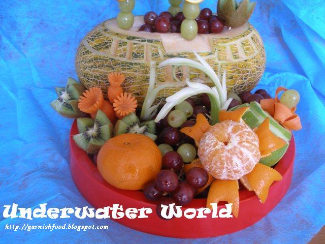 watermelon carving for baby shower. Fruit nderwater world