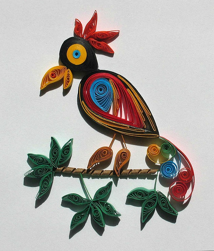 paper quilling birds design ideas