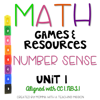 https://www.teacherspayteachers.com/Product/Math-Games-and-Resources-for-the-Primary-Classroom-Unit-1-Number-Sense-2762879