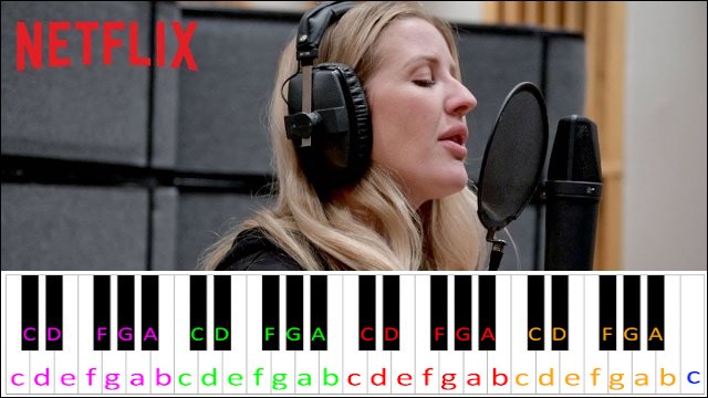 In This Together by Ellie Goulding & Steven Price (Our Planet) Piano / Keyboard Easy Letter Notes for Beginners