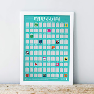 Top 100 Books Poster Scratch Off