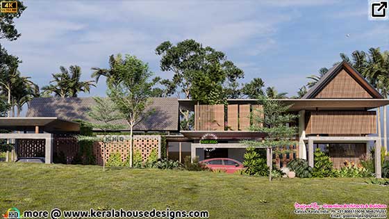 Tropical home design in Kerala, India
