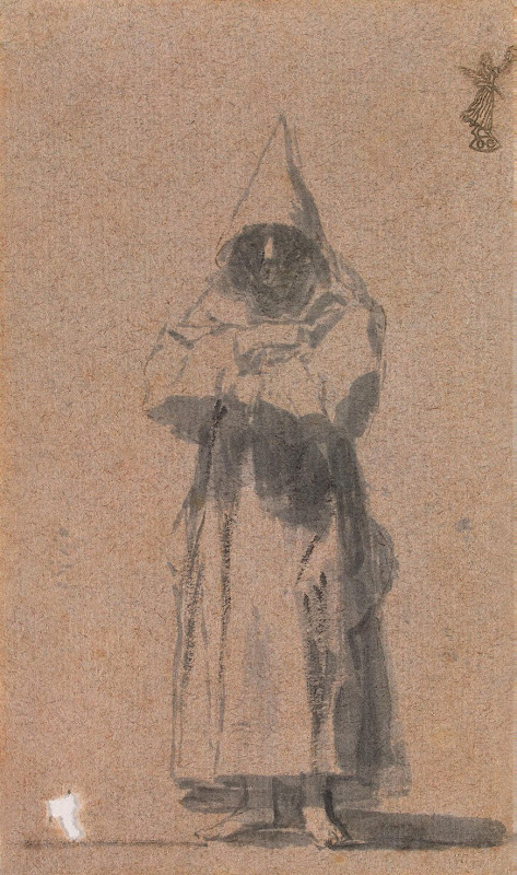 Monk by Francisco Goya - Genre Drawings from Hermitage Museum