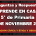 Preguntas y Respuestas Aprende en Casa 5° Primaria 25 de Noviembre (CÍVICA Y ÉTICA Y GEOGRAFÍA)