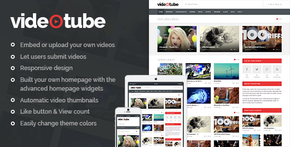Free download VideoTube – A Responsive Video WordPress Theme V3.2