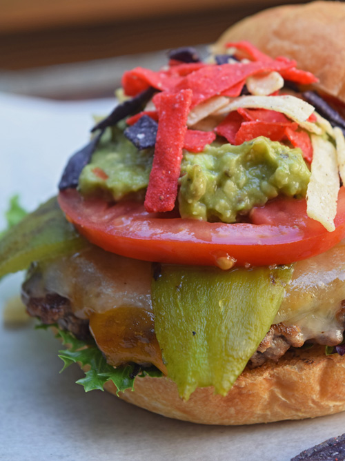 Hatch chile and guacamole burger recipe for the grill - so tasty!