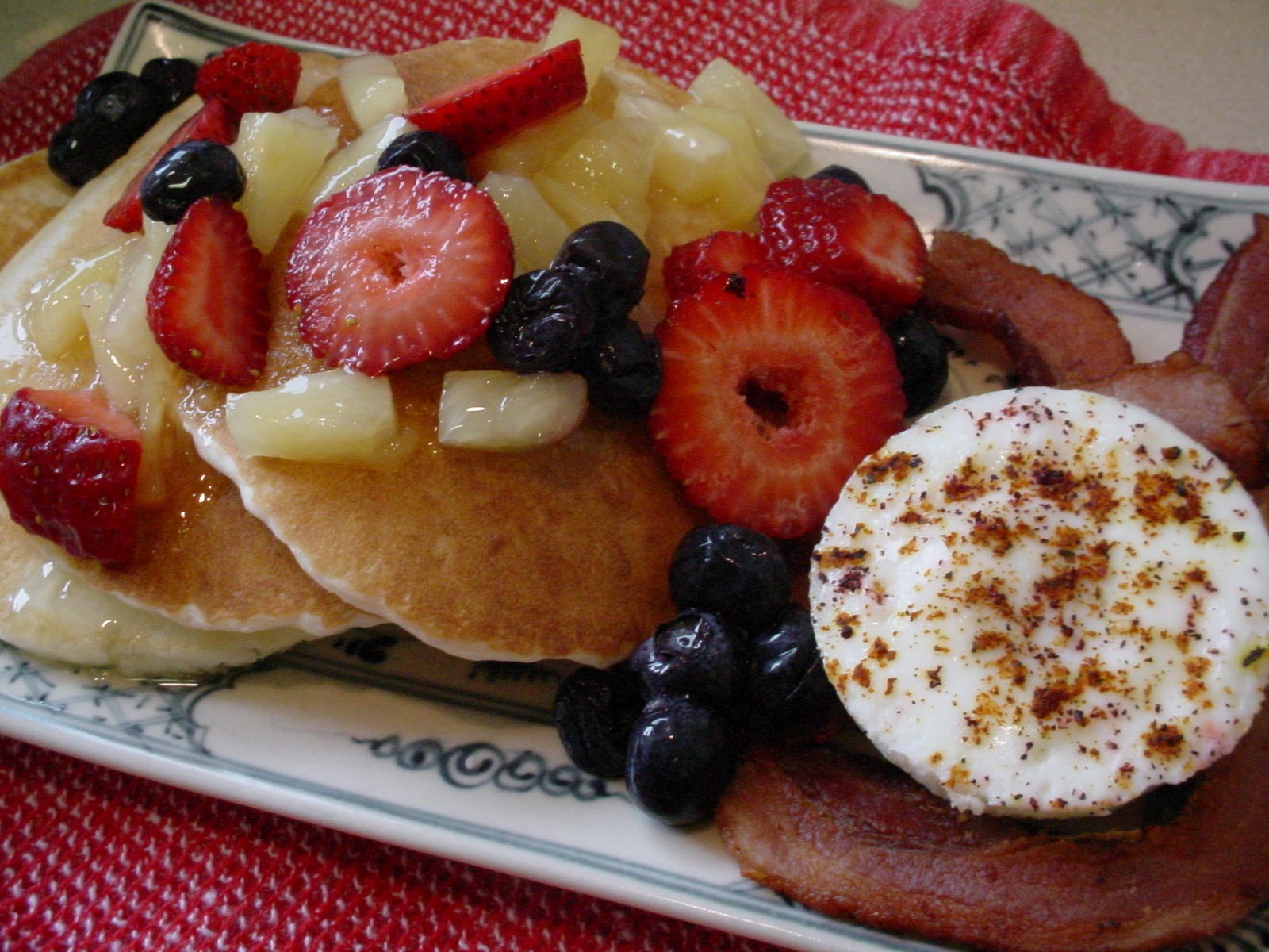 make with how mix Hawaiian  banana Pancakes to pancakes complete