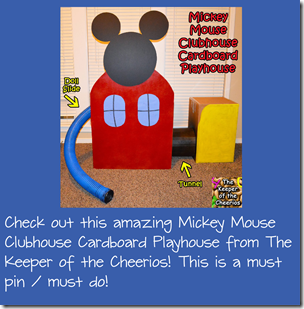 DIY Mickey Mouse Clubhouse from Cardboard Box