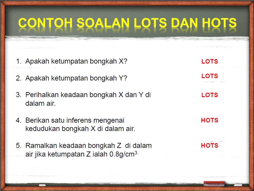 HOTs (Higher Order Thinking Skills) dalam Sains dan Matematik