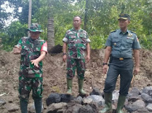 Semangat Warga Membantu Satgas TMMD Desa Ranolambot 