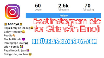 Best bio for Instagram for girls