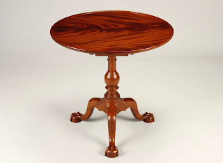 Mahogany and Crotch Mahogany Tea Table