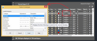 cara edit linetype layer autocad, modifikasi linetype layer, pengaturan linetype layer