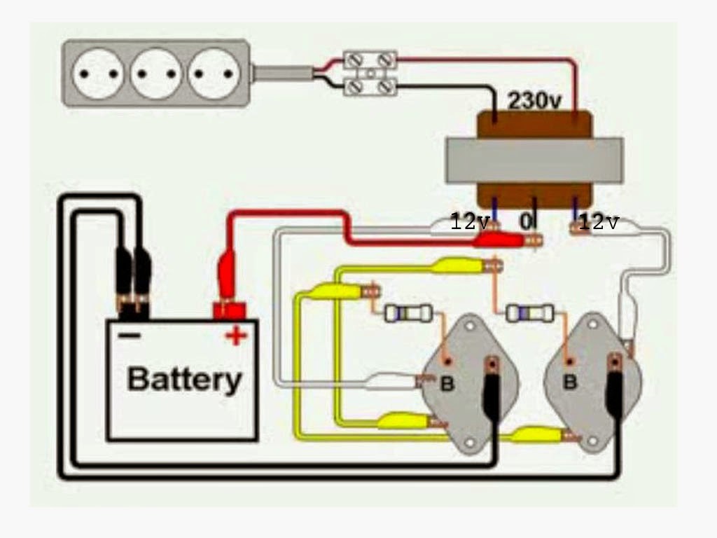 Skema rangkaian  inverter  sederhana menggunakan Transistor 