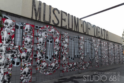 front of the death museum at the hollywood boulevard