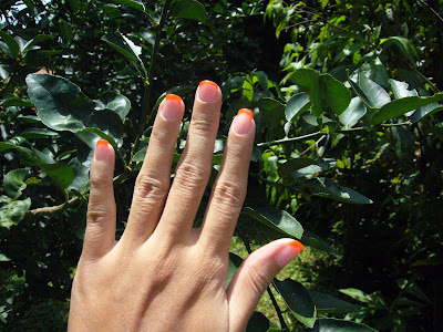 neon_naranja_uñas_francesas@http://elreinodemariel.blogspot.com