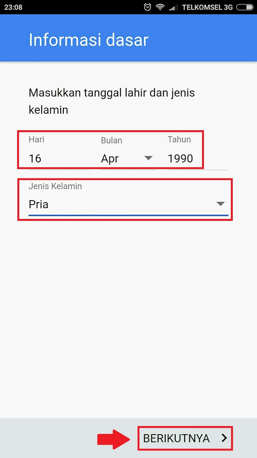 Contoh Cara Daftar Email Gmail Baru di Hp Android Lengkap 