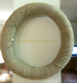 alt="Fall Burlap wreath tutorial"