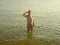 naturist, nudist, nudist beach, Brighton Beach, naked man, naked boy