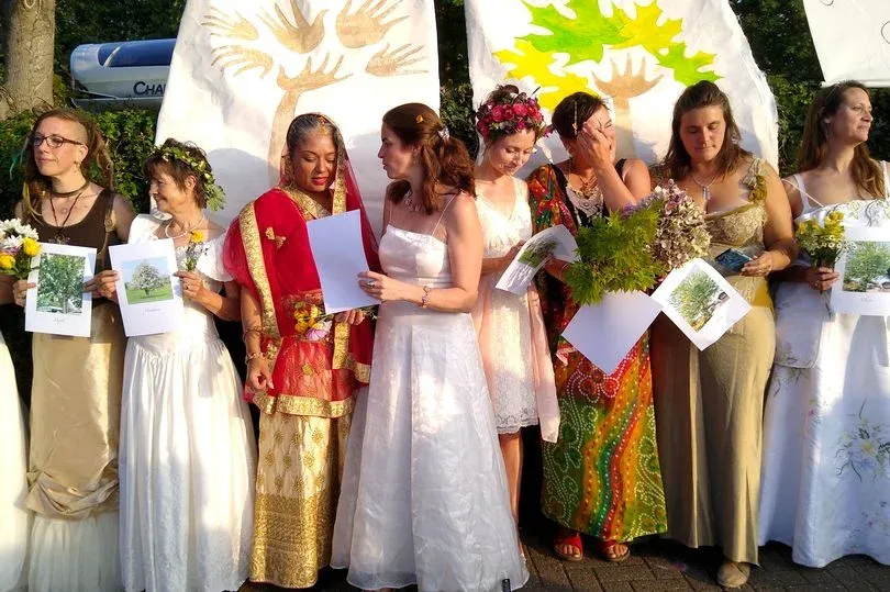 74 women marry dozens of trees