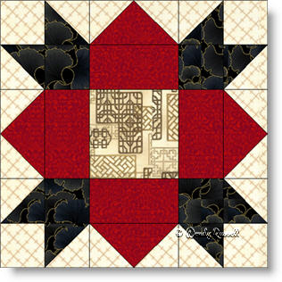 Weathervane quilt block image © Wendy Russell