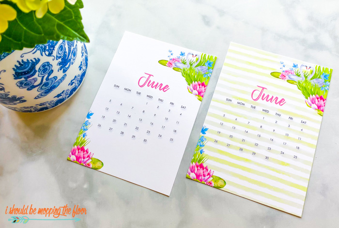 Free June Calendar Printables