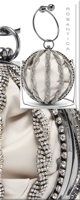 Rosantica silver Tresse Boule crystal-embellished bag #bags #eveningbags #rosantica #brilliantluxury