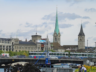 view of Zurich city from Zurich Lake