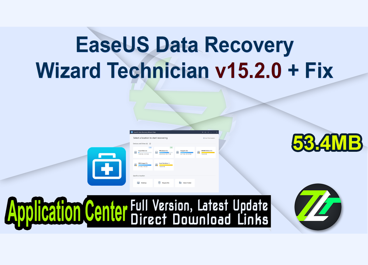 EaseUS Data Recovery Wizard Technician v15.2.0 + Fix