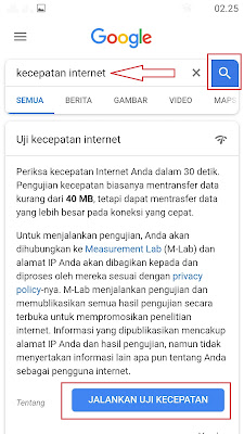 Cara uji kecepatan internet setiap operator