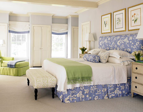Healthy Wealthy Moms Romantic  Blue  and white bedrooms 