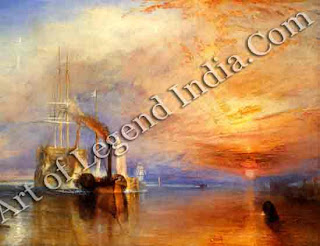 The Great Artist Joseph Turner Painting “The Fighting Temeraire” 1838 35 ¼ " x 48" National Gallery, London 