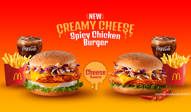 Harga MCD Creamy Cheese Spicy Chicken Burger