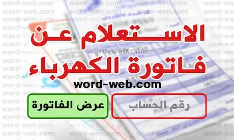 الاستعلام عن فاتورة الكهرباء