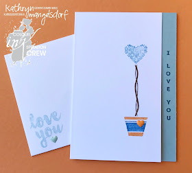 Stampin' Up! Vertical Greetings, Valentine's Card created by Kathryn Mangelsdorf