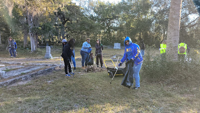 The Nu Epsilon Sigma Chapter of Sigma Gamma Rho Sorority, Inc. at the St. Augustine MLK Day Event at the Pinehurst & San Sebastian Cemeteries.
