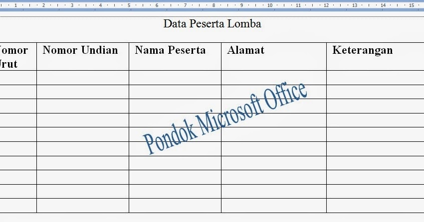 Pondok Microsoft Office: Cara Cepat Mengatur Nomor Urut Di 